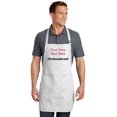 thumbnail image 1 of Personalized Apron Add a Name Embroidered Design Add Your Own Name Full-Length Apron with Two Pockets 22"(W) x 30"(L) (White), 1 of 4