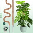 thumbnail image 4 of Moss Pole for Climbing Plants, 2 Pack 23.6 Inch Bendable Plant Support Stakes with Coco Coir & Jute Rope, Indoor Trellis for Monstera, Pothos, Philodendron Houseplants, 4 of 8