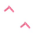 thumbnail image 4 of pitrice 1 Pair Brake Pad Wear-resistant Braking Fitting Wheel Stopper Wheels Stopping Clamp Replacing Parts Bikes Part for Replace Pink 2Set, 4 of 6