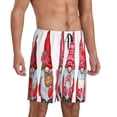 thumbnail image 2 of Pofeuu Cute Valentine's Gnomes Print Men's Soft Woven Elastic Waistband Sleep Pajama Short-Medium, 2 of 6