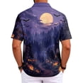 thumbnail image 7 of KLHDSF Men's Halloween Casual Polo Shirt Short Sleeve Loose Fit Henley Neck Versatile Everyday Top Black L, 7 of 7