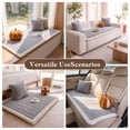 thumbnail image 5 of Nalqet 27.6×70.9 inch Plush Sofa Slipcovers Checkered Pattern for 2 Cushion Couches – Washable Fuzzy Non Slip Furniture Protector Couch Cover for Pets and Dogs Cats, Grey, 5 of 8