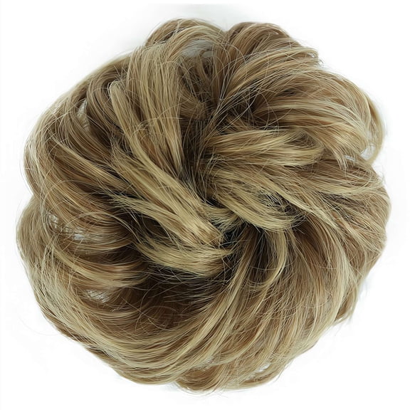 1 Pcs Messy Bun Hair Piece Curly Fake Hair Bun Scrunchies, Synthetic for Women, Heat-Resistant Extension for Daily Party & Summer Travel