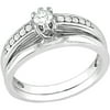 1/4 Carat T.W. Round Diamond Sterling Silver Women's Bridal Set
