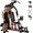 Black, variant on Lat Pulldown Machine, All-in-One Home Gym with Seated Row, High/Low Pulley, Leg Support – Heavy Duty Cable Tower for Back & Full Body Workouts