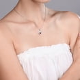 thumbnail image 4 of Gem Stone King 10K White Gold Red Created Ruby and White Lab Grown Diamond Heart and Infinity Pendant Necklace for Women (1.42 Cttw, Round 5MM, with 18 inch Silver Chain), 4 of 4