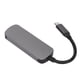thumbnail image 4 of USB C Hub 4 en 1 Carcasa de metal gris 4K HD PD Carga rápida Divisor USB C ampliamente compatible para computadora portátil Teléfono de escritorio Gris, 4 of 5