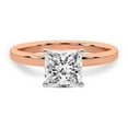 thumbnail image 4 of IGI Certified 1 Carat Princess Shape Lab Grown Diamond Engagement Ring | 14K Rose Gold | Solitaire Diamond Ring | FG-VS1-VS2 Quality Friendly Diamonds, 4 of 6