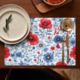 thumbnail image 5 of Pioneer Flower Floral Print Pattern Summer Placemats Table Placemats Set Of 4-Linen Kitchen Washable Placemats Table Mats 12x18 Inch Non-Slip Heat Resistant, 5 of 5