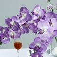 thumbnail image 5 of Fake Plants Promotion Sale! Nomeni 2 Stems Lavender Silk Stem Artificial Orchid Flowers for Diy Wedding Bouquet Party Home Tabletop Floral Centerpiece Décor, Home Decor Clearance Sale Purple, 5 of 8