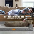 thumbnail image 2 of Exclusivo Mezcla Orthopedic Pet Bed for Large Dogs 42"X28", L Shaped Waterproof Dog Beds with Removable Washable Cover, Gray, 2 of 7
