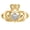 Gold, variant on 10K Yellow Gold Rhodium Plated Two Tone Claddagh Ring Heart Hands Crown Design for Unisex