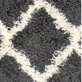 thumbnail image 4 of Sweet Home Stores Cozy Moroccan Trellis Design Contemporary Living & Bedroom Soft Shag Area Rug, 5' x 7', Charcoal Gray, 4 of 5