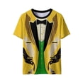 thumbnail image 2 of Xuyuer Women's Carnival Printed Round Neck Solid Color Short Sleeve Casual Loose T-Shirt, 2 of 8