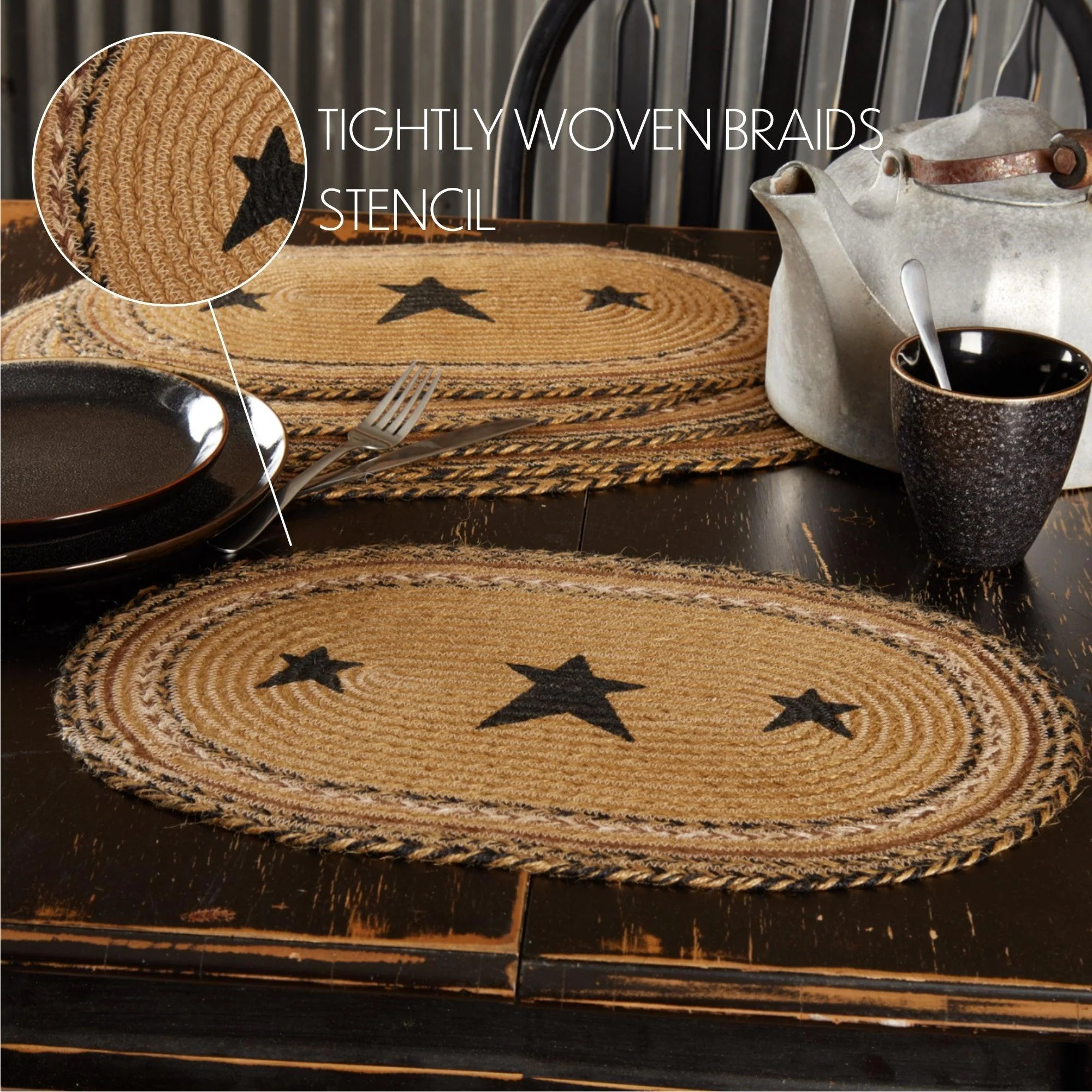 *6/Set Kettle Grove Stencil Star Placemats 12x18