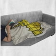 thumbnail image 6 of Yellow Submarine Soft Flannel Fleece Throw Blanket, Retro Grunge Marine Vessel Industrial Nautical Ocean Theme, Cozy Plush for Indoor and Outdoor Use, 50" x 70", Grey Yellow Blue, by Ambesonne, 6 of 6
