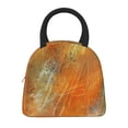 thumbnail image 3 of YFYANG Portable Waterproof Insulated Lunch Bag, Orange Vintage Texture Reusable Cooler Bag / Picnic Bag for Adults Teens, 3 of 9
