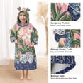 thumbnail image 3 of FORMRS Wearable Blanket Hoodie with Sleeves for Kids Cozy Flannel Sweatshirt, Floral Vase, 3 of 7