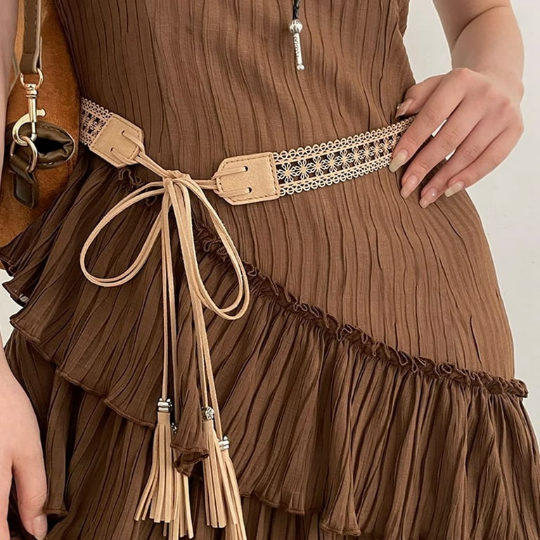 Biezeib Boho Belt for Women Braided Ethnic Pattern Belts Bohemian Woven  Waist Belts for Dresses - Walmart.com