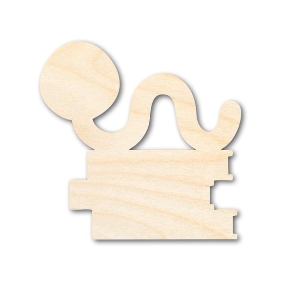 Unfinished Wood Bookworm Shape | DIY Craft Cutout 5" / 1/4"