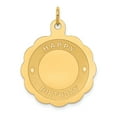 thumbnail image 1 of 14K Yellow Gold Happy Birthday Disc Pendant, 1 of 2