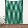 thumbnail image 3 of Geometric Fabric by the Yard, Abstract Rhombuses Bullseye Shapes Ornamental Design Dark Backdrop, Decorative Upholstery Fabric for Chairs & Home Accents, Dark Blue Green by Ambesonne, 3 of 4