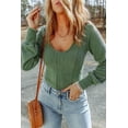 thumbnail image 4 of Redhotype Elevate Your Wardrobe with Stylish Green U Neck Knit Top, 4 of 8