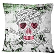 thumbnail image 1 of S4Sassy Green Home Decore Square Sofa Cushion Cover Scull Print Pillow Case -12 x 12 Inches, 1 of 4