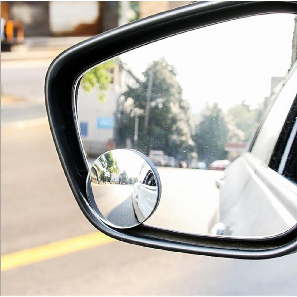1pc Blind Spot Mirror Rimless Glass Wide Angle 360° Convex Rear View Adjustable