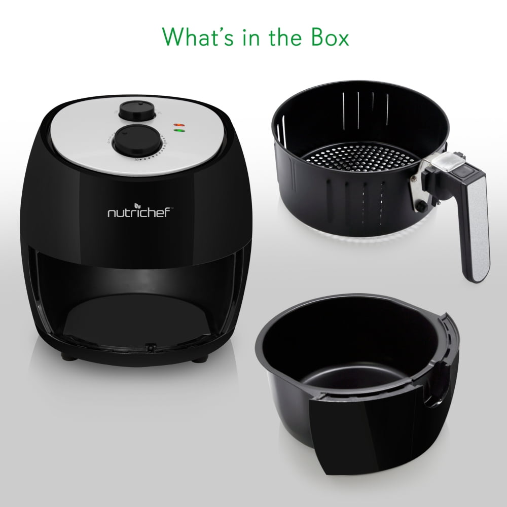 NutriChef PKAIRFR22 - Electric Air Fryer - Oil-Free Kitchen Air Frying with Non-Stick Fry Basket, 3.0L Capacity