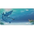 thumbnail image 2 of Offset Dolphins Ocean Scene License Plate, 2 of 2