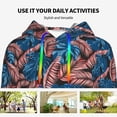 thumbnail image 4 of Kdxio Tropical Leaves Print Womens Oversized Hoodies Sweatshirts Hooded Pullover Tops Sweaters Casual-Medium, 4 of 7