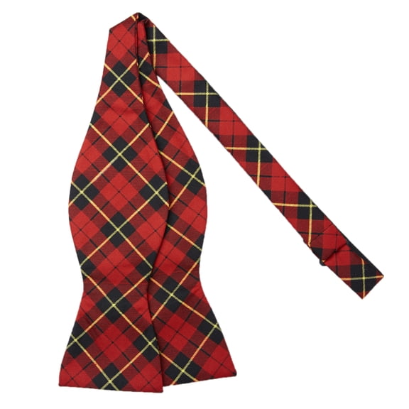 Jacob Alexander Men's Royal Tartans Plaid Wallace Self-Tie Bow Tie - Red