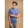 thumbnail image 2 of Men's Cottonique M17771 Latex Free Organic Cotton Crew Neck T-Shirt (Melange Blue 2XL), 2 of 5