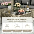 thumbnail image 4 of POTEBAN Outdoor Patio Furniture Set with Fire Pit Table, 8 Piece Outdoor Sectional Sofas, All-Weather Wicker Patio Conversation Set for Garden, Gray, 4 of 9