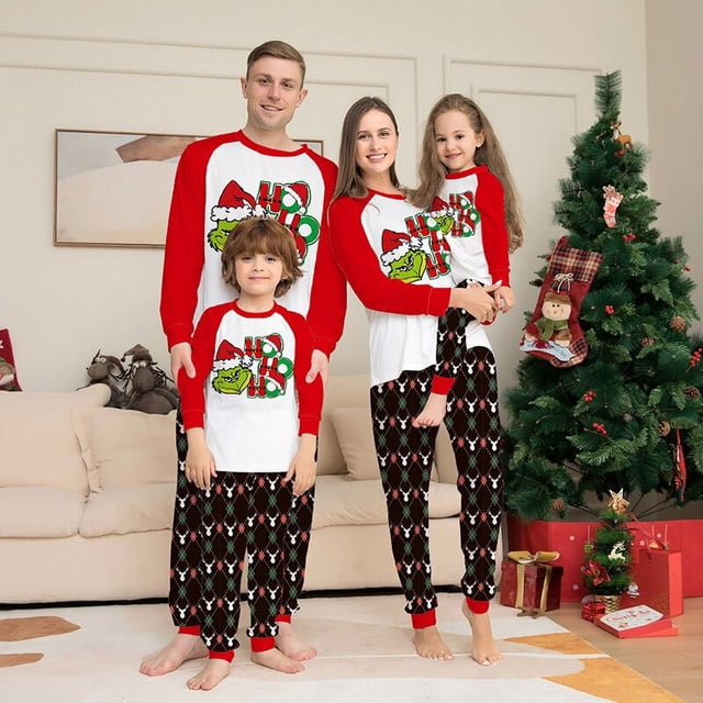 Pijamas navideños a juego para la familia, ropa de dormir para padre, hijo, madre e hija, bebé, 2023