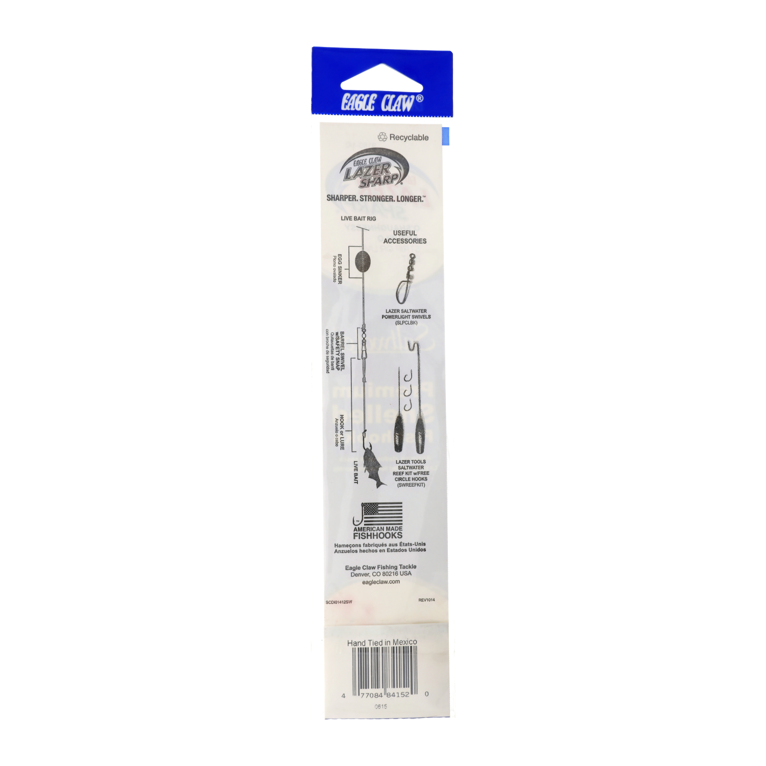 Lazer Sharp 9180H-2 Snelled O'Shaughnessy 1X Long Hook, Bronze, Size 2
