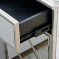 thumbnail image 6 of Tabaray Silver Nightstand Set of 2, Nightstand Mirror with 1 Drawer and 1 Door Silver Night Stand for Bedroom Bedside Table with Storage, 6 of 15