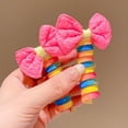 thumbnail image 4 of XMMSWDLA Colorful Telephone Wire Hair Bands for Kids,2pc Spiral Hair Ties Phone Cord Ponytail Holders,Bowknot Braided Telephone Wire Hair Bands, Waterproof and No Crease Stylish Hair Coils, 4 of 4