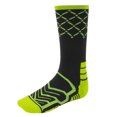 thumbnail image 2 of Cooldry Light Compression Crew Basketball Socks, Black/Green, Large, 2 of 6