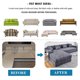 thumbnail image 3 of Qian Elastic Sofa Cover Living Room Sofa Cover Geometric Sofa Cover Pet Corner L-shaped Chaise Sofa Cover 1 Piece - Style 26, 3 of 3