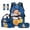 Cute Capybara, variant on Galaxy Planets Print School Backpack for Girls 4 pcs Backpacks with Lunch Bag Pencil Box Set 17 Inch Large Travel School Bag for Girls Camping Rucksack Casual Daypack