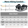 thumbnail image 2 of OutPro Men's Hiking Sandals Arch Support Casual Outdoor Flat Athletic Walking Shoes Black, 2 of 7