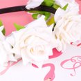 thumbnail image 3 of diadema de flores de simulación con rosas 3D para mujer, aros para el pelo creativos para novia, boda, fotografía (blanco), 3 of 8