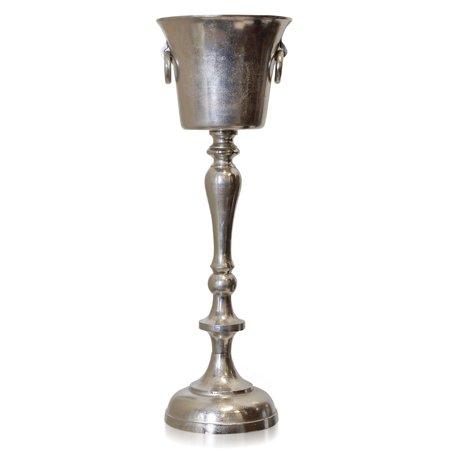 Silver - Cast Aluminum Large Goblet - 33In Ht. X 11In W. X 11In D.