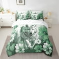 thumbnail image 2 of Wolf 7 Piece Comforter Set Full Daisy Flowers Bedding Sets,Green Yellow Ombre Oil Painting Sheet Set with Comforter Graffiti Art Western Animals Butterfly Bohemian Decor, 2 of 4