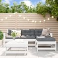 thumbnail image 1 of vidaXL 5 Piece Garden Lounge Set White Solid Wood Pine, 1 of 5