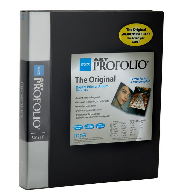 Itoya Archival Art Profolio Presentation Book - 60 - 8.5 x 11 Inches Pocket  Pages, 120 Views (IA-12-8-60)