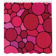 thumbnail image 3 of Contemporary Shower Curtain, Colorful Big and Small Circular Spots Accompanied by Formless Shapes on Black, Fabric Bathroom Set with Hooks, 69W X 75L Inches Long, Multicolor, by Ambesonne, 3 of 3