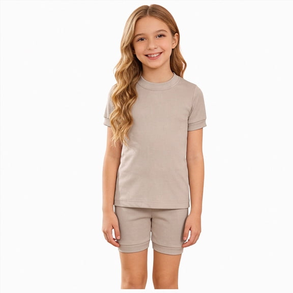 Toddler Baby Girls Clothes For 2t 3t 4t 5t 6t Girls Cute Summer Short Sleeve T Shirt Tops Shorts Clothes Sets Baby Girls Outfits 7t Children 2-3 Years